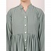 Fashionable Buttons with chest open design abaya-Sky Blue Fashionable Buttons with chest open design abaya-Sky Blue
